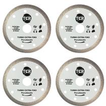Kit Com 4 Disco Para Makita De Corte Diamantado Porcelanato 110x10mm