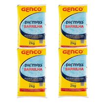 Kit Com 4 Elevador De Ph Para Piscina Barrilha Ph Mais Genco Kit Com 4 Elevador De Ph Para Piscina Barrilha Ph Mais Genco