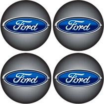 Kit Com 4 Emblemas Para Calota Ford Degradee 51mm