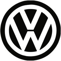 Kit com 4 Emblemas para Calota Vw Preto 51mm