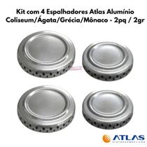Kit com 4 Espalhadores Atlas Alumínio Coliseum/Ágata/Grécia/Mônaco - 2pq / 2gr Kit com 4 Espalhadores Atlas Alumínio Coliseum/Ágata/Grécia/Mônaco - 2pq / 2gr
