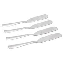 Kit Com 4 Espátulas Para Manteiga Geleia Em Aço Inoxidável Resistente