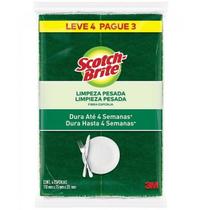 Kit com 4 Esponja Limpeza Pesada SCOCTH Brite