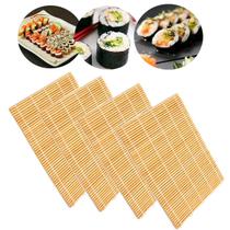 Kit com 4 Esteira De Sushi Bambu Temaki Sudare Comida Japonesa Oriental Kit com 4 Esteira De Sushi Bambu Temaki Sudare Comida Japonesa Oriental
