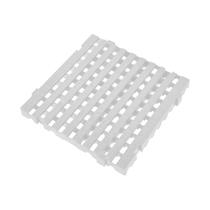 Kit com 4 Estrados Plástico Piso Deck Pallet Palete 50 x 50 x 5 cm Reforçado Petshop Academia Vestiário Branco (1 m2)