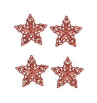 Kit com 4 Estrelas de 5 Pontas com Glitter Enfeite Natalino para Pendurar 9,5 cm Kit com 4 Estrelas de 5 Pontas com Glitter Enfeite Natalino para Pendurar 9,5 cm