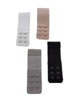 kit com 4 extensores elásticos para Soutien com 2 ganchos e 3 regulagens Pequeno Multicor