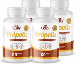 Kit Com 4 - Extrato de Própolis 60 Capsulas de 500mg Celliv