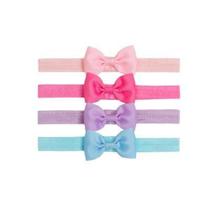 Kit com 4 faixas para cabelo com laço Buba