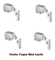 Kit Com 4 Fecho Toque Mini Lacth P/ Portas De ArmÃrios