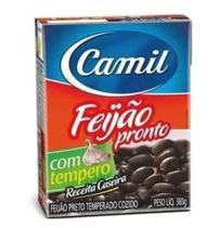 Kit com 4 Feijão Pronto Preto Temperado Camil 380g Kit com 4 Feijão Pronto Preto Temperado Camil 380g