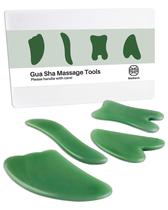 Kit com 4 Ferramentas de Massagem Gua Sha MoHern - Para Rosto e Corpo