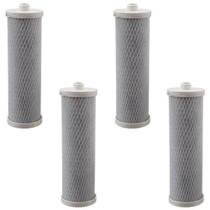 Kit com 4 Filtro Refil HDF 230 Carbon Block ROSCÁVEL - Para Aquaplus 230, EF Polifil 300, Planeta Água Fit 230, Aqualar 3M Ap230 e outros