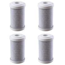 Kit com 4 Filtro Refil HDF 5" Carbon Block DE ENCAIXE - Aquablock 5", BBI Shower 125, BBI Pou 5", Planeta Água Fit 5"