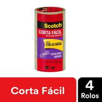 Kit com 4 Fita de Empacotamento SCOTCH Corta Facil 45MM X 40M Kit com 4 Fita de Empacotamento SCOTCH Corta Facil 45MM X 40M