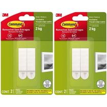 Kit com 4 Fixa Quadros Adesivo Command Medio ATE 2KG 3M Kit com 4 Fixa Quadros Adesivo Command Medio ATE 2KG 3M