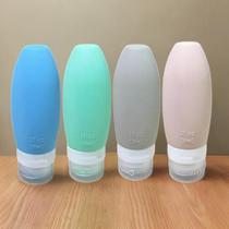 Kit com 4 frascos de silicone maleável para cremes