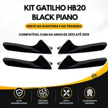 Kit com 4 Gatilhos Interno da Maçaneta do HB20 2012 até 2019 BLACK PIANO