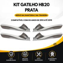 Kit com 4 Gatilhos Interno da Maçaneta do HB20 2012 até 2019 PRATA