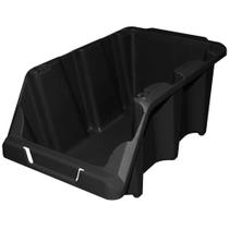 Kit com 4 Gavetas Empilháveis n5 preta - 42019 - PRESTO