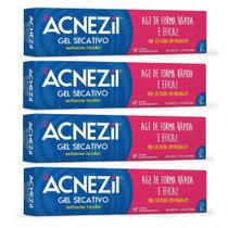 Kit com 4 Gel Secativo Antiacne Acnezil Cimed 10g