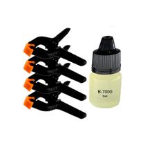Kit com 4 grampos presilhas fixa tela de celular + Cola B7000 5ml Kit com 4 grampos presilhas fixa tela de celular + Cola B7000 5ml