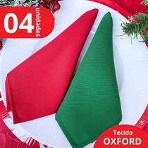 Kit com 4 Guardanapo em Tecido Oxford Para Mesa Posta Natal Kit com 4 Guardanapo em Tecido Oxford Para Mesa Posta Natal