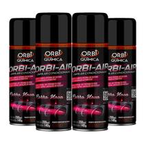 Kit Com 4 Higienizadores Limpa Ar Condicionado Fragrância Carro Novo - Orbi Química