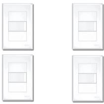 Kit Com 4 Interruptores Simples 16a C/ Placa Evidence Fame