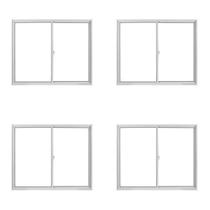 Kit com 4 Janela de Alumínio de Correr 100x120cm Vidro Liso Branca Linha Soft MGM Kit com 4 Janela de Alumínio de Correr 100x120cm Vidro Liso Branca Linha Soft MGM