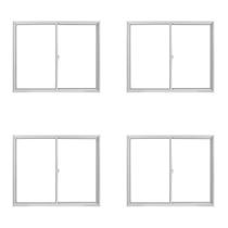 Kit com 4 Janela de Alumínio de Correr 100x120cm Vidro Liso Linha Soft Mgm