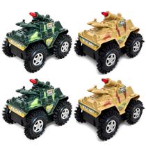 Kit com 4 Jipes do Exército Maluco Carrinho vira Cambalhota Kit com 4 Jipes do Exército Maluco Carrinho vira Cambalhota