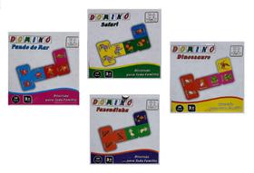 Kit com 4 Jogos com Temas Diferentes de Dominó com 28 Peças Cada Kit com 4 Jogos com Temas Diferentes de Dominó com 28 Peças Cada
