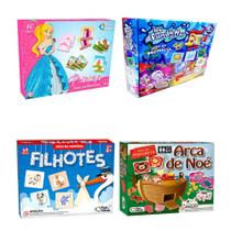 Kit Com 4 Jogos Da Memória Infantil Educativo Pedagógico B
