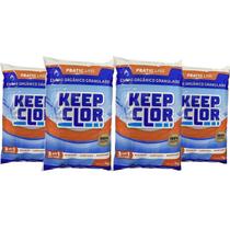 Kit com 4 keepclor dicloro 40% pratic line saco 1kg
