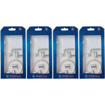 Kit com 4 kimetais 2095 kit acessorios p/banheiro delicatta c/5 pcs