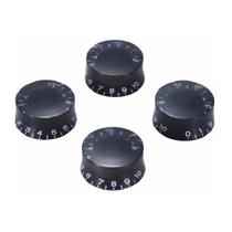 Kit Com 4 Knobs Preto Para Guitarra Baixo Les Paul Sg Prs