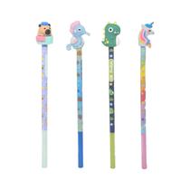 Kit com 4 Lápis HB CiS Fantasia com Borracha Bichinhos Escrever Cor Material Escolar Grafite Aula Kit com 4 Lápis HB CiS Fantasia com Borracha Bichinhos Escrever Cor Material Escolar Grafite Aula