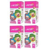 Kit com 4 Lavitan Patati Patata Vitamina Infantil Sabor Tutti Frutti Cimed C/60 Comprimidos