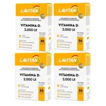 Kit com 4 - Lavitan Vitamina D3 2.000ui Cimed com 30 Comprimidos o Aut