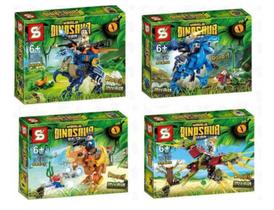Kit Com 4 Lego Dinossauros - Coleção Jurassic World - 561 peças - SY BLOCKS