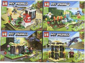 kit Com 4 Lego Minecraft Barato - 490 peças - Coleção Completa MG513