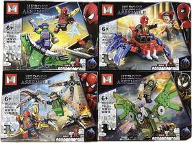 Kit com 4 Lego Super Heróis Barato - 302 peças - MG BLOCKS