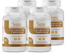 Kit Com 4 - Levedo de Cerveja 90 Comprimidos 1000mg Nataly