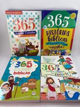 Kit com 4 livros 365 devocionais bíblicos atividade colorir