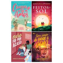 Kit com 4 livros de Vinícius Grossos - Cruzeiro do Amor + Não foi por Acaso + Uma Canção de Amor e Ódio + Feitos de Sol