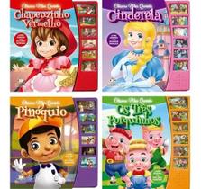 Kit com 4 Livros Sonoros Contos Clássicos Narração De História