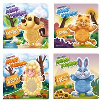Kit com 4 Livros Textura Toque e Sinta Animais Fofinhos