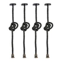 Kit com 4 Lustres Pendentes Corda para 1 Lâmpada E27 Chumbo Bivolt Kit com 4 Lustres Pendentes Corda para 1 Lâmpada E27 Chumbo Bivolt