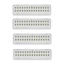 Kit com 4 Luz Emergência Bateria Lítio 30 Leds 2W Biv Elgin